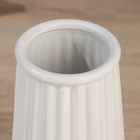 Керамическая ваза для цветов, сухоцветов «Лестер», настольная, d-9 см, 21×11 см, белый - фото 808506900