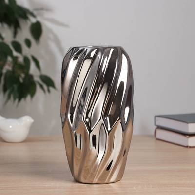 Ваза «Освальд», d=6 см, 20×10 см, керамика, серебро