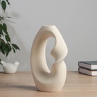 Ваза «Закари», d=3 см, 21×14 см, керамика, бежевая - фото 30819624