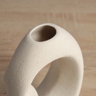 Ваза «Закари», d=3 см, 21×14 см, керамика, бежевая - фото 30819626