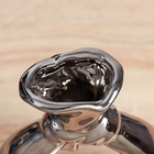 Ваза «Шейн», d=3 см, 19×15 см, керамика, серебряная - Фото 4