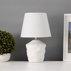 Настольная лампа с абажуром RISALUX «Небраска», 1×40 Вт, Е27, белый, 20×20×32 см 10724311