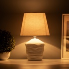 Настольная лампа с абажуром RISALUX «Небраска», 1×40 Вт, Е27, белый, 20×20×32 см 10724311