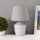Настольная лампа с абажуром RISALUX «Небраска», 1×40 Вт, Е27, серый, 20×20×32 см - фото 31051321