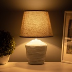 Настольная лампа с абажуром RISALUX «Небраска», 1×40 Вт, Е27, серый, 20×20×32 см - фото 31051322