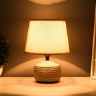 Настольная лампа с абажуром RISALUX «Капли дождя», 1×40 Вт, Е27, золото, 17.5×17.5×23.5 см - фото 31083852