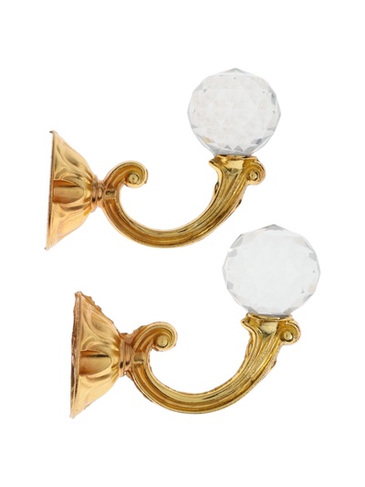 УЦЕНКА Крючок для штор «ТУНДРА» KS008, однорожковый, цвет золото