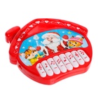 УЦЕНКА Музыкальная игрушка-пианино «Дем Мороз и друзья», звук, красный - Фото 2