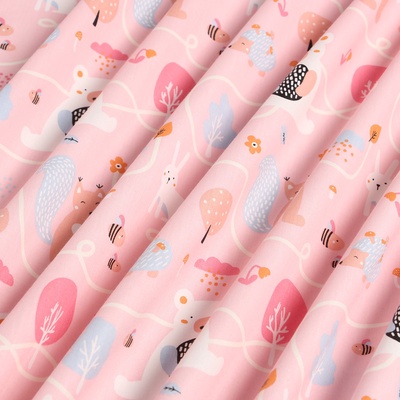 Ткань Сатин «Сказочный лес», ш.160 см, 100% хлопок, 160 г/м²