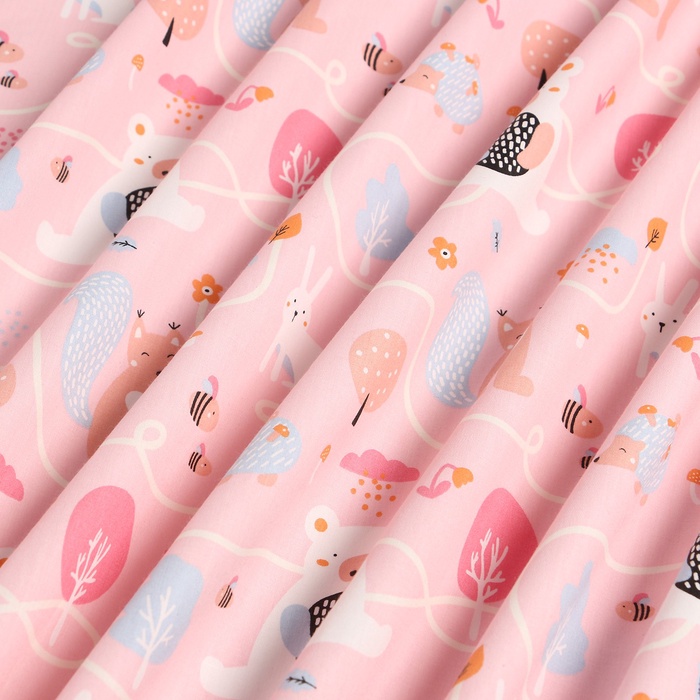 Ткань Сатин «Сказочный лес», ш.160 см, 100% хлопок, 160 г/м² - Фото 1