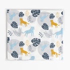 Ткань Сатин «Леопард», голубая, ширина160 см, 100% хлопок, 160 г/м² - Фото 5