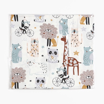 Ткань Сатин "Зоопарк", ш.160 см, 100% хлопок, 160 гр/м2