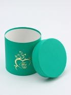 Набор шляпных коробок  3 в 1 "Ты в моём сердце" ярко зелёный, 21 х 20  - 16 х 17 см 10855986