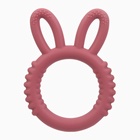 Прорезыватель силиконовый для зубов Крошка Я «Зайка», красный - Фото 4