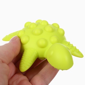 Прорезыватель силиконовый для зубов с погремушкой Крошка Я «Черепаха», 11×7.5 см, зеленый