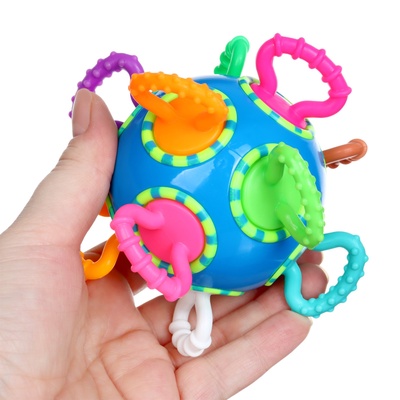 Погремушка «Шар трещотка», синий, Крошка Я