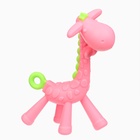 Прорезыватель силиконовый для зубов в кейсе «Жирафик», цвет МИКС, Крошка Я - фото 31083971