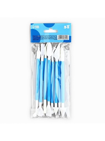 Набор стеков для лепки 8 шт., пластик ТМ Наброскин «Голубые»