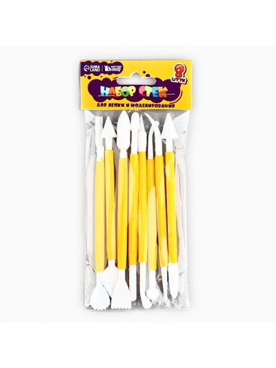 Стеки для лепки 8 шт., пластик, ArtFox STUDY