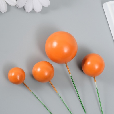 Декор для творчества "Шарики оранж" d=2; 3; 3,5 и 4 см набор 20 шт
