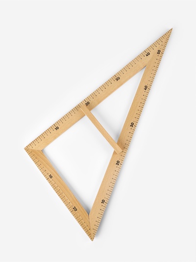 Линейка портновская «Угольник», 50×32.5 см, дерево