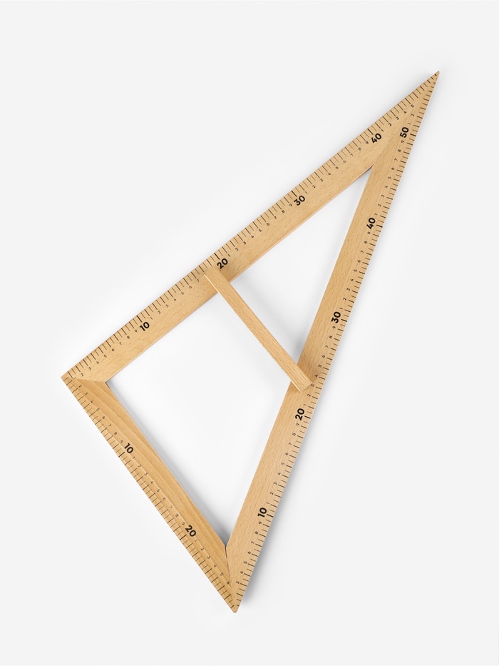 Линейка портновская «Угольник», 50×32.5 см, дерево - Фото 1