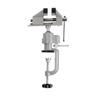 Мини-тиски алюминиевые ТУНДРА, винтовой зажим, поворотный шарнир, два вида захвата, 75 мм - фото 30922586