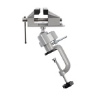 Мини-тиски алюминиевые ТУНДРА, винтовой зажим, поворотный шарнир, два вида захвата, 75 мм - фото 30922588