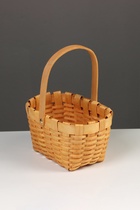 Корзина плетёная для хранения, 22×16×12 см, ручка h=15 см, ива, натуральный цвет - Фото 4