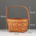 Набор корзин плетёных, 3 шт., 26×19×12 см, 20×15×11 см, 17×11×10 см, ива, натуральный цвет - Фото 4