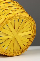 Корзина плетёная для хранения, 20×20×9 см, ручка h=25 см, бамбук, желтая, Greengo - Фото 7