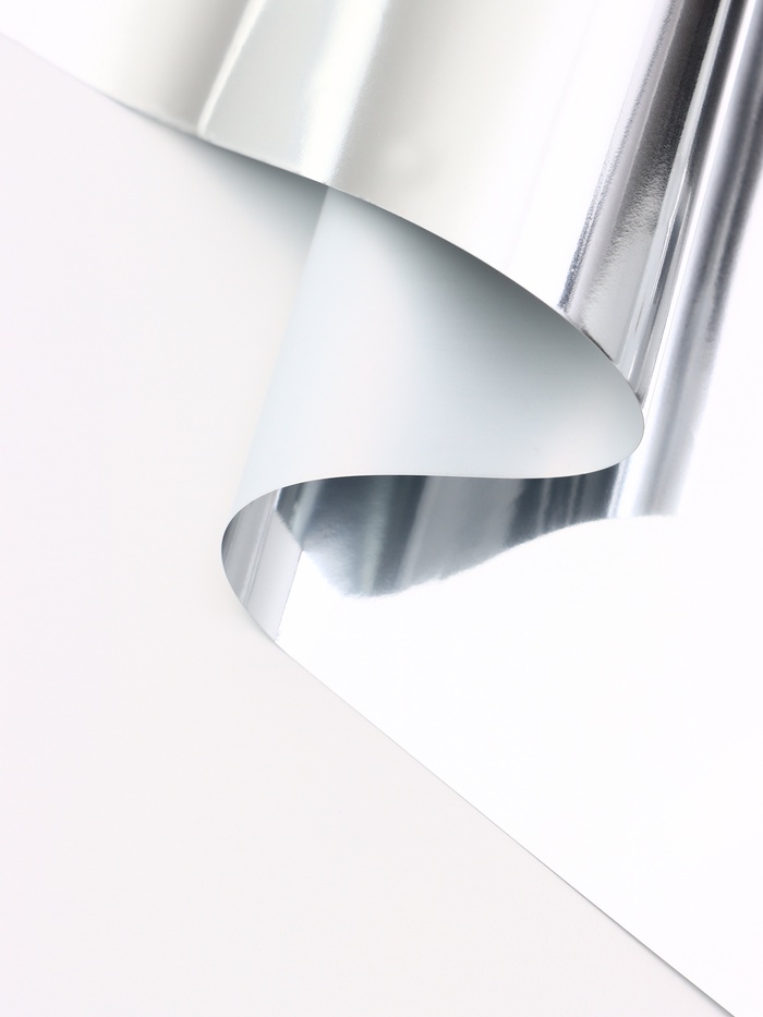 Пленка для цветов, «Серебряная сторона», белый, 57×57±1 см - Фото 1