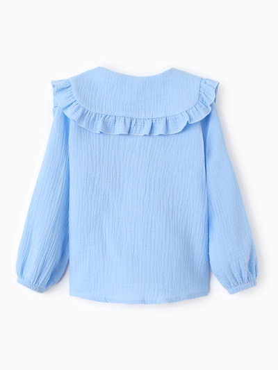 Рубашка для девочки KAFTAN, голубая, размер 32 (110-116 см)