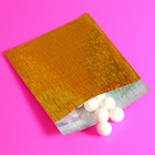 Пакет подарочный голографический с липкой лентой, "Звездное небо", 10x10+2 см набор 5шт - фото 808508553