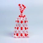 Пакет фасовочный БОПП, "Сердца" 15*30 см набор 50 шт - фото 30887657