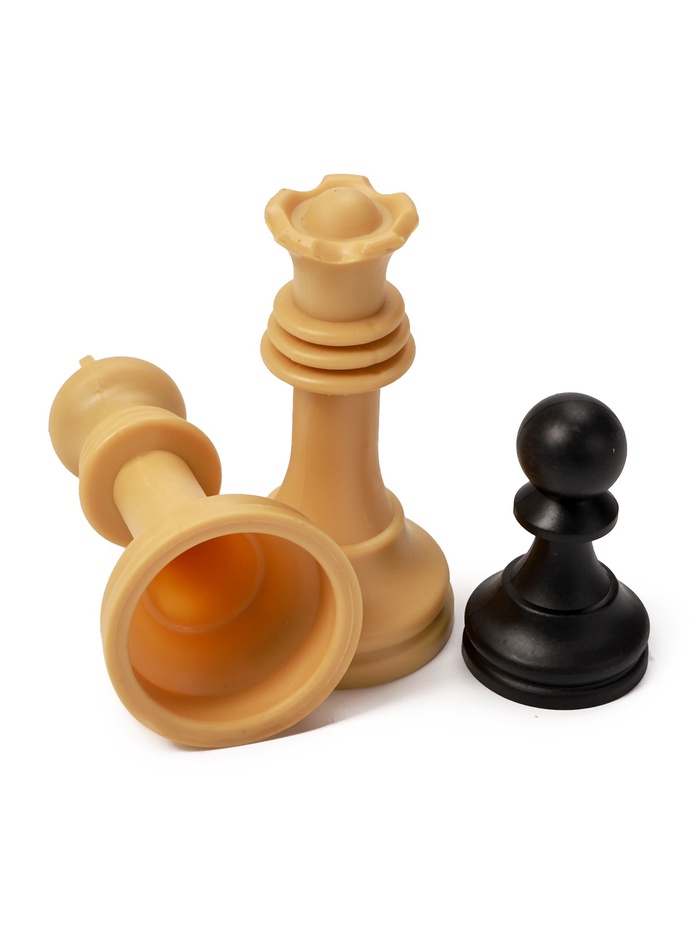 Шахматные фигуры, пластиковые, король h=7 см, d=3.2 см - Фото 1