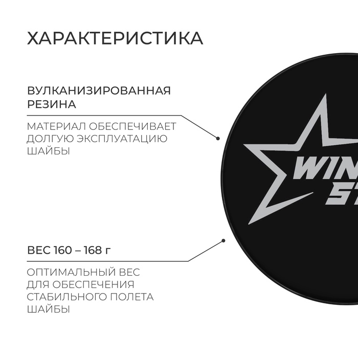 УЦЕНКА Шайба хоккейная взрослая - Фото 1