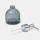 Дозатор для мыла SAVANNA «Лазурь», 220 мл, стеклянный, синий - Фото 3