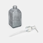 Дозатор для мыла SAVANNA «Пупырка», 400 мл, стеклянный, серый - Фото 4