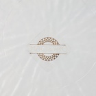 Десертная тарелка Magistro Water lily, d=15 см, стекло, с золотой каймой, прозрачная - Фото 5