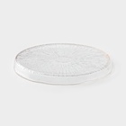 Тарелка Magistro Water lily, d=20.5 см, с золотой каймой, стекло, прозрачная - Фото 4