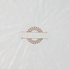 Тарелка Magistro Water lily, d=20.5 см, с золотой каймой, стекло, прозрачная - Фото 5