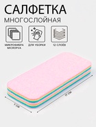 Салфетка многослойная для уборки из микрофибры MicroPVA, 17×7 см, 12 слоев - Фото 1