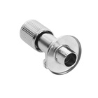 Кран угловой ZEIN engr, 1/2" х 1/2", кран-букса латунь/керамика, нерж. сталь, хром - Фото 4
