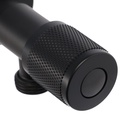 Кран угловой ZEIN engr, 1/2" х 1/2", кран-букса латунь/керамика, нерж. сталь, черный 10789343 - фото 13134363
