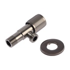 Кран угловой ZEIN engr, 1/2" × 1/2", кран-букса латунь/керамика, нерж. сталь, графит - Фото 7