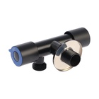 Кран двойной ZEIN engr, 1/2" × 1/2", два вентиля, кран-букса керамика, нерж. сталь, черный - Фото 4