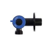 Кран двойной ZEIN engr, 1/2" × 1/2", два вентиля, кран-букса керамика, нерж. сталь, черный - Фото 5