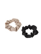 Резинки для волос «Орбита», набор 2 шт., классик, 8 см, чёрные, бежевые 10691298