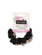 Резинки для волос QF «Орбита», набор 2 шт., классик, 8 см, чёрные, бежевые (комплект 3 шт) - фото 68953403